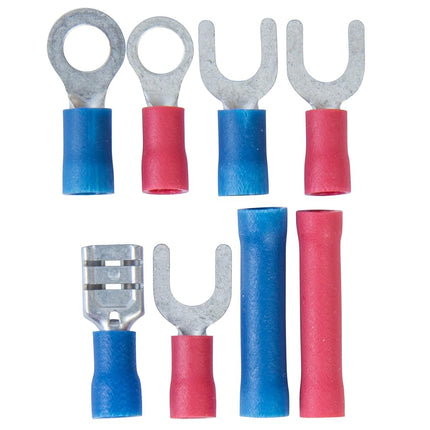 Gardner Bender 10-170 Terminal Assortment, Ring & Spade Terminals, Disconnects, & Butt Splices, 22-14 AWG, Blue & Red