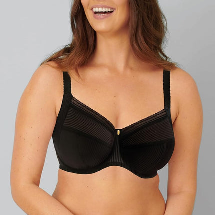 Fantasie Women's Fusion Underwire Side Support Bra Full Coverage, Black, 30E