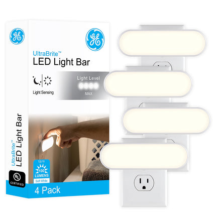 GE Ultrabrite LED Light Bar Night Light, 100 Lumen