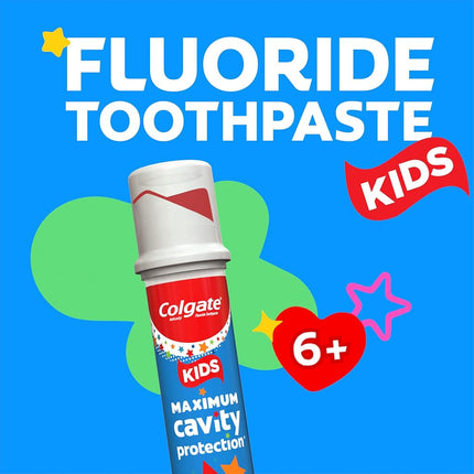 Colgate Kids Maximum Cavity Protection Pump Toothpaste, 4.4 ounce (pack of 6)