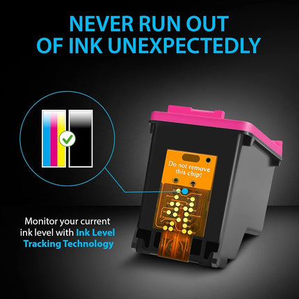 Cartouche d'encre reconditionnée Smart Ink de remplacement pour HP 63XL 63 XL (pack de 2, noir et couleur) compatible avec Deskjet 1110 1112 2130 3630 3632 Envy 4510 4516 4520 4522 4525 Officejet 3830 4650 4655 5220