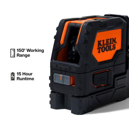 Klein Tools 93LCLS Self-Leveling Laser Level with Bright Red Cross Lines and Plumb Spot, Magnetic and Ceiling Clamp Mounting