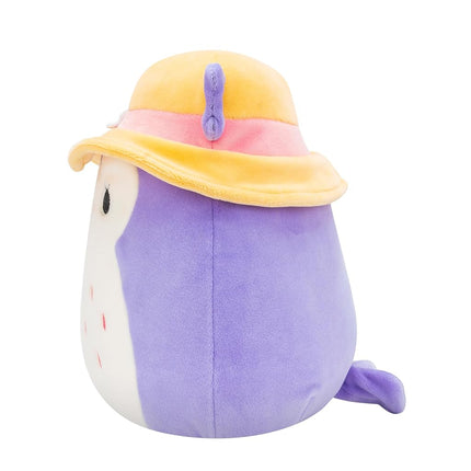 Squishmallows Original 7.5-Inch - Holly the Purple Owl with Sun Hat