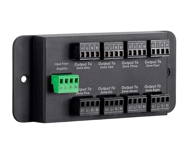 Monoprice 8 Zone Single Input Speaker Distribution Hub, Connect Up to 8 Pairs of Speakers to A Single Amplifier or Receiver