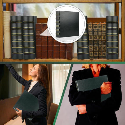 Vintage 3 Ring Binder, 2 Inch Capacity D Ring Leather Binder, Classical Collection Executive Presentation View Binder with Pocket, Professional Binder Organizer Planner (Holds 400 Sheets), Dark Green