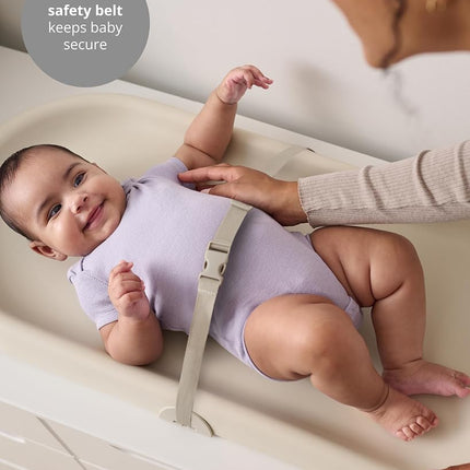 Skip Hop Baby Changing Pad Nursery Style Light-Up Wipeable and Contoured with Cushioned Foam Fits Standard Changing Tables Oat