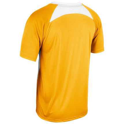 CHAMPRO Clean Up 2-Button Men's Baseball/Softball Jersey Gold, White
