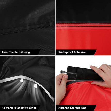 Waterproof Motorcycle Cover Replace for Harley Davidson Cruiser Models, 420D Oxford Cloth Softail, Dyna, Iron 883, Fat Boy 114, Forty-Eight, Low Rider, Sport Glide Cover for Snow Rain Protection