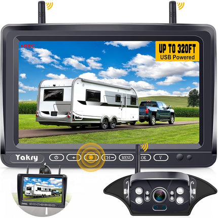 Wireless Reverse Camera System with 7" IPS Monitor