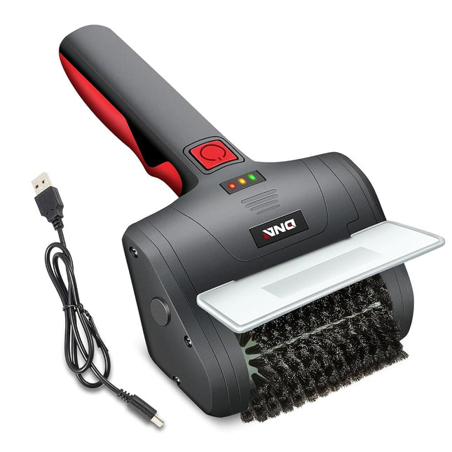 DNA MOTORING Cordless Electric Grill Cleaning Scrub Brush Rechargeable with Type-C Charge Cord,Red/Black, TOOLS-00219-RD