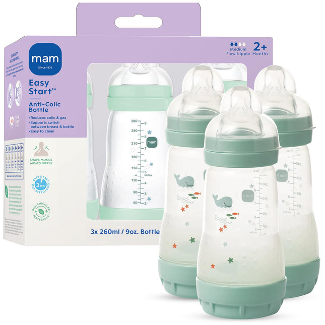 MAM Easy Start Anti-Colic Bottle 9 oz (3-Count), B