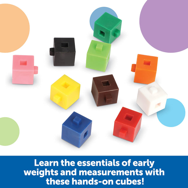 Cubes unitaires emboîtables Learning Resources Grammes – 1 000 pièces, 6 ans et plus, matériel pédagogique pour la salle de classe de mathématiques