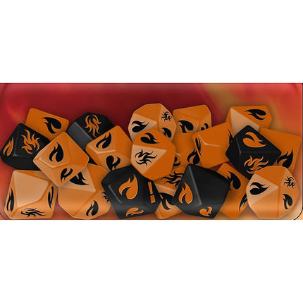Renegade Game Studios | Hunter: The Reckoning 5th Edition Dice Set | Tabletop Role-Playing Accessory | Ages 18+, Orange