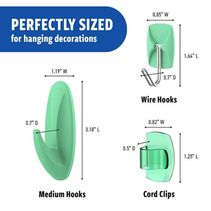 Command Mixed Hooks Pack, 9 Aloe Hooks and 13 Strips, Damage-Free Hanging with Adhesive, No Tools Great for Hanging Home and Room Decor,