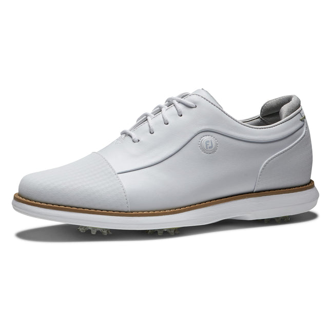 Footjoy Women's Traditions Golf Shoe, White/White 