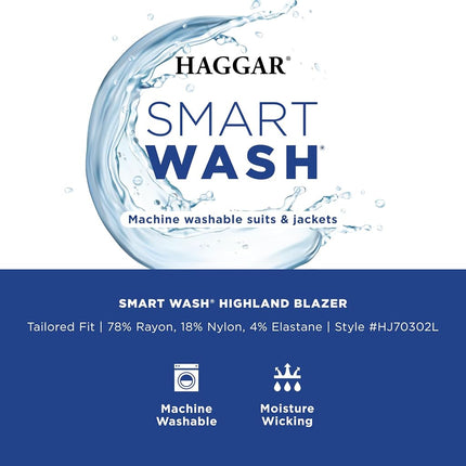 Haggar Men's Smart Wash Performance Tech Blazer Tailored Fit