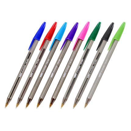 BIC Cristal Xtra Bold Stick Ballpoint Pens, 1.6mm, Bold Point, Assorted Colors, Pack of 24
