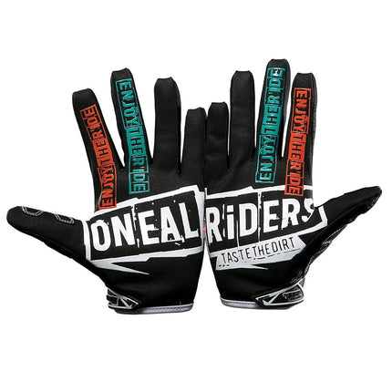 Guantes O'Neal Jump con gráficos Crank (Negro/Multicolor, Talla 11)