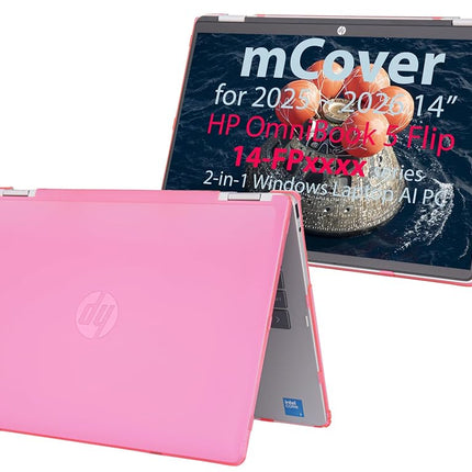 mCover Case Compatible Only for 2025-2026 14" HP OmniBook 5 Flip 14-FPxxxx 2-in-1 Windows Laptop Computer (NOT Fitting Any Other HP Models) - Pink