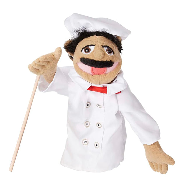 Melissa & Doug Chef Puppet With Detachable Wooden Rod for Animated Gestures