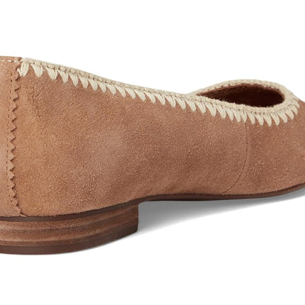 TOMS Women's Briella Ballet Flat, Brown Sugar Suede/Deco Stitch, 3 UK