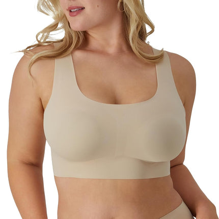 Sujetador inalámbrico sin costuras de cobertura completa Bali Women's Comfort Revolution EasyLite, color nude, S