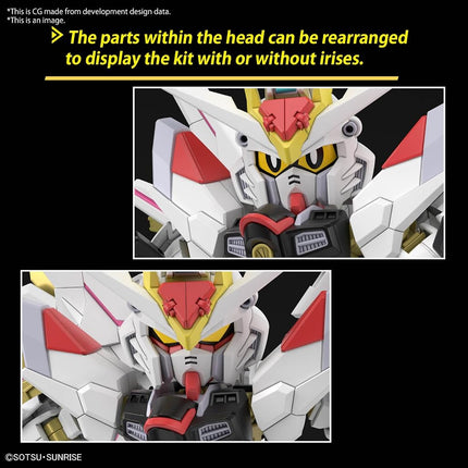 SD Gundam Cross Silhouette SDCS Mobile Suit Gundam Seed Freedom Mighty Strike Freedom Gundam Color Coded Plastic Model, Red, White