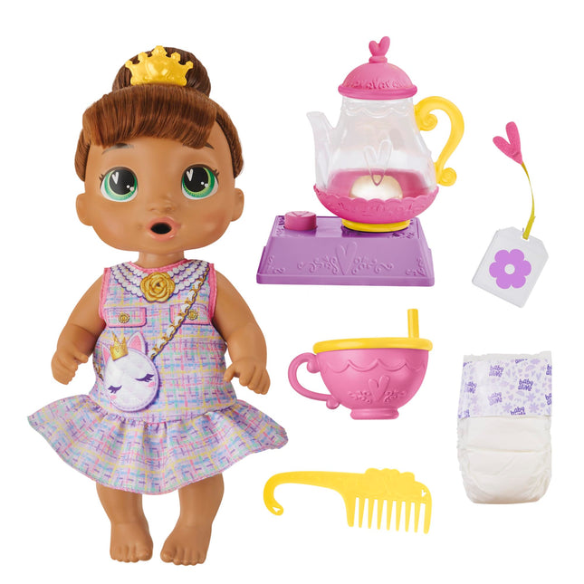 Baby Alive Bubbly Tea Party Sophia Sparkle Doll wi