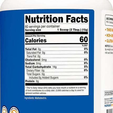 Nutricost Maltodextrin Powder 2 Pounds - Gluten Free, Non-GMO [Health and Beauty]