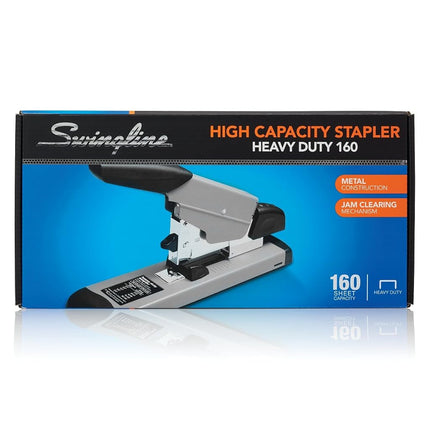 Swingline Heavy Duty Stapler, 160 Sheet Capacity, Jam Free, Metal, Black and Gray (39005)
