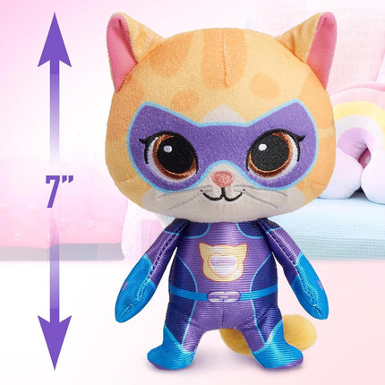Just Play Disney Junior SuperKitties Peluche Pequeño de 7 Pulgadas, Sparks, Gatito, Juguetes para Niños de 2 Años en Adelante