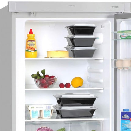 Enther 36oz Meal Prep Containers 20 Pack 3 Compartment with Removable Insert Tray 2-Tier Food Storage Bento Box with Lids, BPA Free Reusable Lunch Box Stackable/Microwave/Dishwasher/Freezer Safe Black