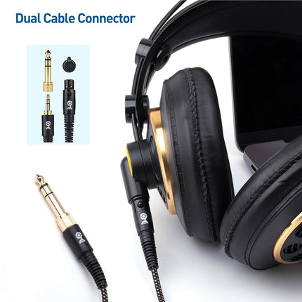 Cable Matters Premium Braided 3.5mm to Mini XLR Headphone Cable 4 ft - Compatible with Beyerdynamic DT 1770 Pro, DT 1990 Pro, AKG K240, K182, K175, K182, K245, K371, and Q701 Headphones