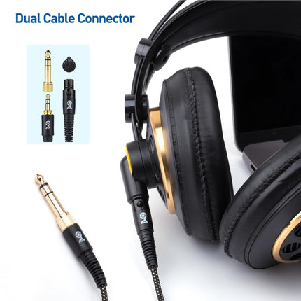Cable de auriculares trenzado premium de 3.5mm a Mini XLR Cable Matters de 1.2 m - Compatible con auriculares Beyerdynamic DT 1770 Pro, DT 1990 Pro, AKG K240, K182, K175, K182, K245, K371 y Q701