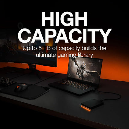 Seagate FireCuda Gaming Hard Drive 1TB, External Hard Drive HDD, USB 3/2, RGB LED lighting, Data Rescue Services (STKL1000400)