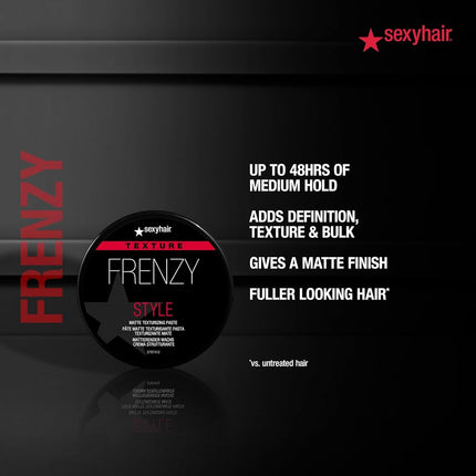 Style Sexy Hair Frenzy Matte Texturizing Paste by Sexy Hair for Unisex - 2.5 oz Paste