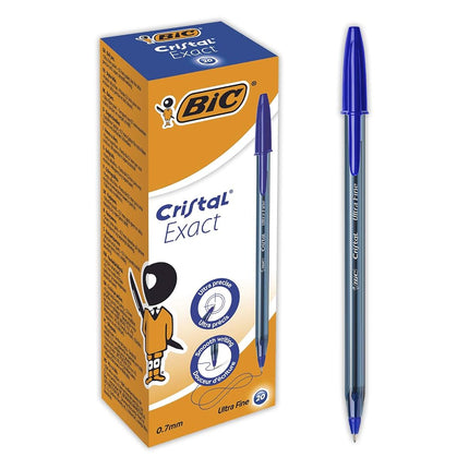 Bic Crystal Exact Fine Point Pens (0.7 mm) - Blue,