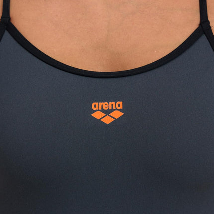 ARENA Women's Solid Team MaxLife Sports Swimsuit Lace Back One Piece Racing Tech Suit Competition Training Athletic Swimwear