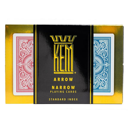 KEM Red and Blue Plastic Cards, Standard Index, Deck Size, Premium Playing Cards, Casino Grade Poker Cards, 2 Decks of Cards