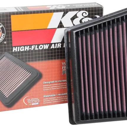 K&N Engine Air Filter: High Performance, Premium, Washable, Panel Filter: 2017-2020 (EcoSport, Fiesta ST, Fiesta VII, Tourneo Courier, Transit Courier, Transit Connect), 33-3117 , Red