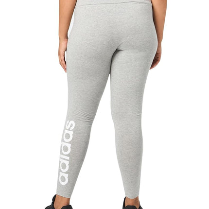 adidas Women's Loungewear Essentials High-Waisted Logo Leggings, Medium Grey Heather, 2x
