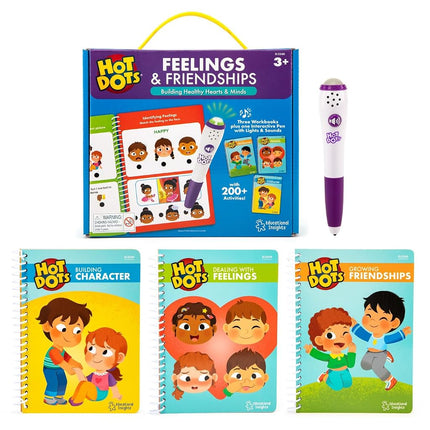 Learning Resources Hot Dots Feelings & Friendships Social Emotional Learning Workbooks, Ages 3+, Instant Feedback, 200+ Social and Emotional Learning Activities