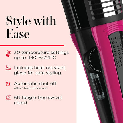 REVLON Perfect Match Flat Iron Straightens, Creates Curls and Waves | Hair Straightener with Ceramic Plates Reduce Damage and Restore Natural Moisture and Shine