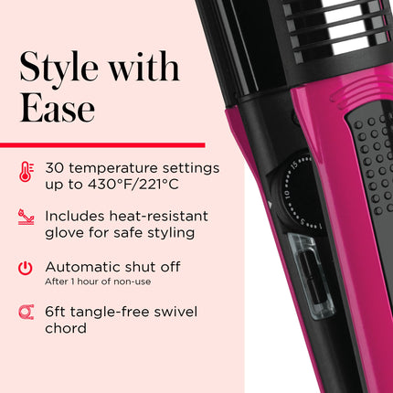 REVLON Perfect Match Plancha alisa, crea rizos y ondas | Plancha para el cabello con placas de cerámica que reducen el daño y restauran la humedad y el brillo naturales