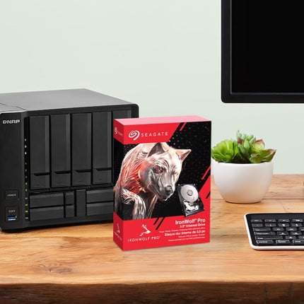 Seagate IronWolf Pro, 12 TB, Enterprise NAS Internal HDD –CMR 3.5 Inch, SATA 6 Gb/s, 7,200 RPM, 256 MB Cache for RAID Network Attached Storage, 3 year Rescue Services (ST12000NT001)