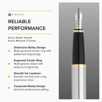 Cross Bailey Medalist Fountain Pen with Medium Nib (AT0456-6MS)