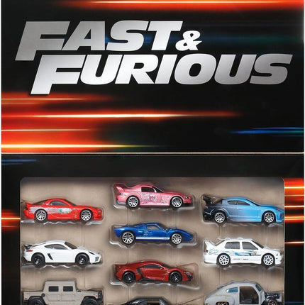 Hot Wheels 10-Pack Fast & Furious HVX27 Car Toy, Miniature Car Toy, for Kids Ages 3+ and Multicolor