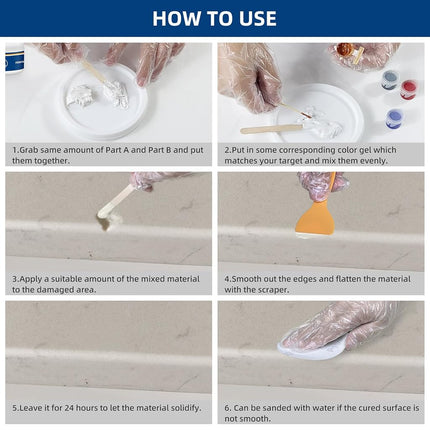 Marble and Granite Repair kit, Quartz Countertops Repair kit