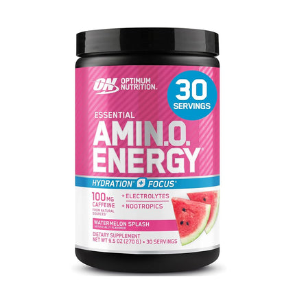OPTIMUM NUTRITION Amino Energy + Electrolytes Powder, Watermelon Splash, 285g, 30 Servings