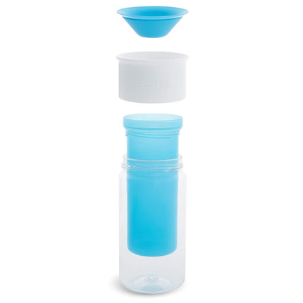 Munchkin Miracle 360 Insulated Swaddle Cup, Includes Stickers for Personalizing Cup, 255 ml, Blue